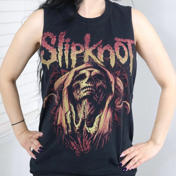 Rock Band Tee Adult Medium Black Slipknot T-Shirt Heavy Metal Music - Picture 2 of 10